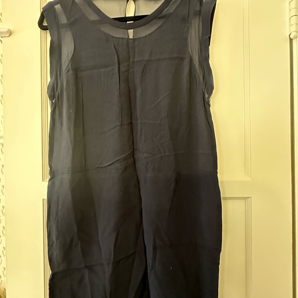 Elegant Navy Sleeveless Mini Dress